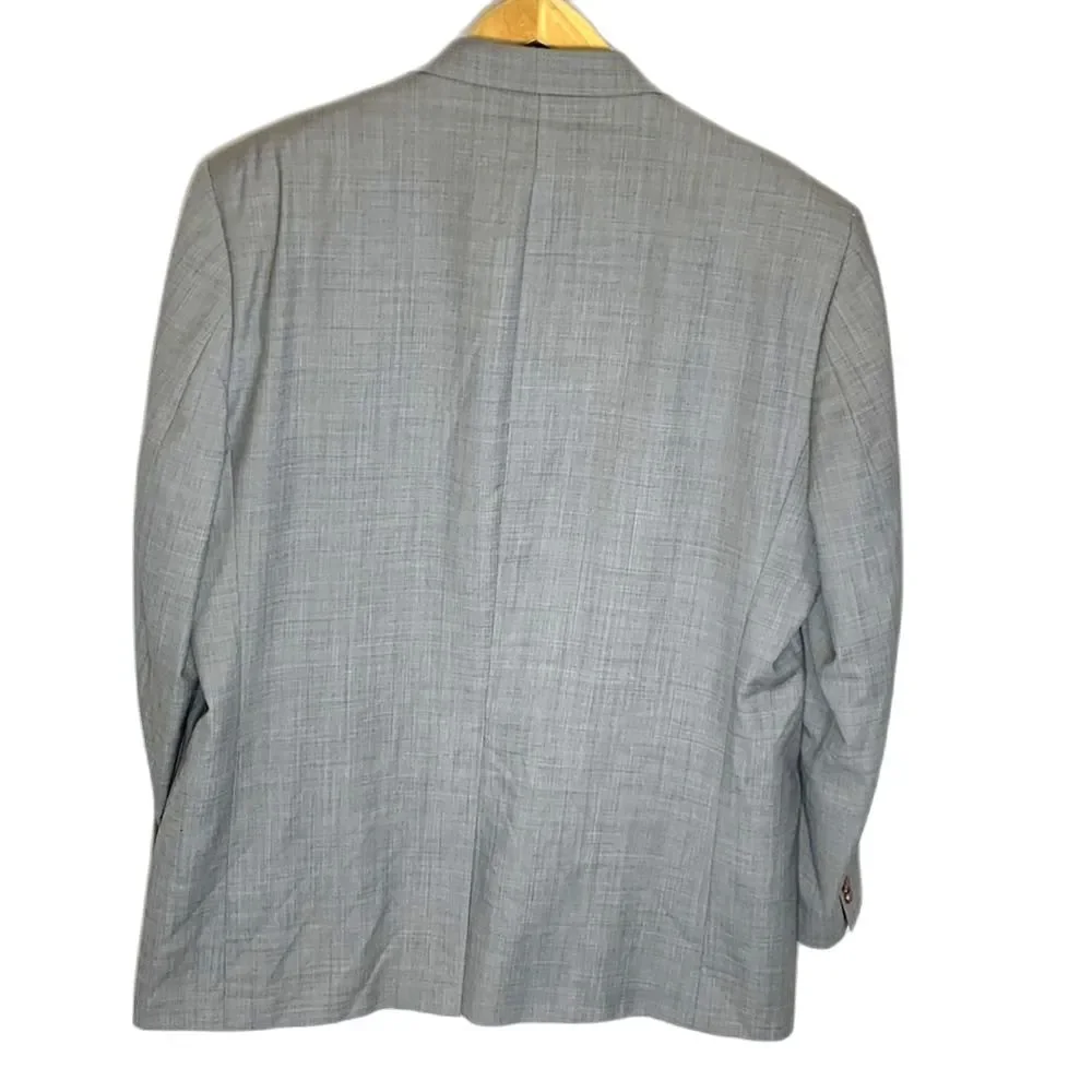 Lauren Ralph Lauren Men's Gray Wool Two Button Classic Sports Coat Size 48L